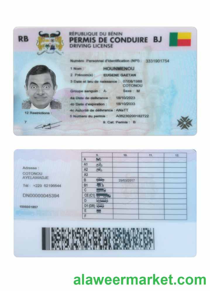 Benin driving license